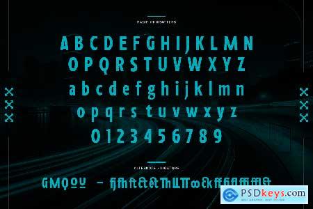 Velocity - Condensed Sans Typeface