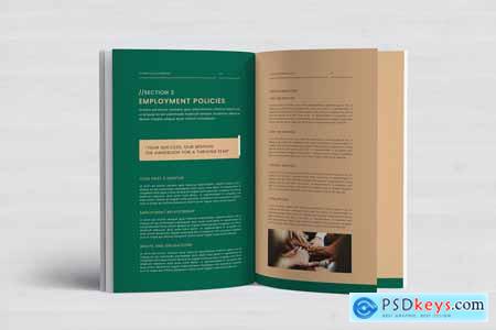 HR Employee Handbook Canva Docx ID PSD