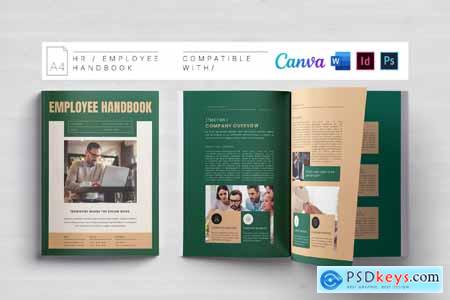 HR Employee Handbook Canva Docx ID PSD