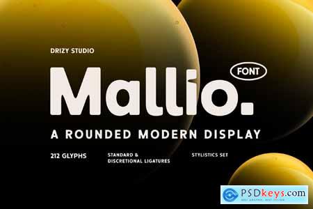 Mallio  Rounded Modern Display Font