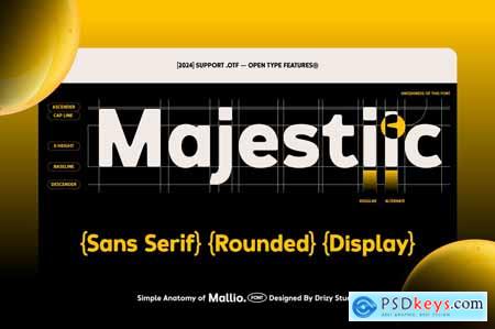 Mallio  Rounded Modern Display Font