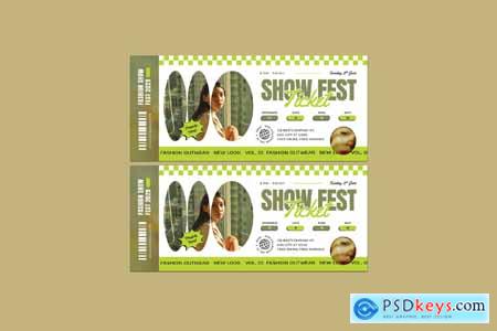 Fashion Show Festival Ticket Design