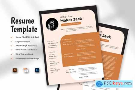 Erica Creative Resume & CV Template