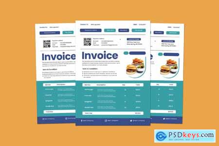 Blue Invoice Template Design