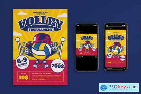 Volleyball Tournament Flyer Template