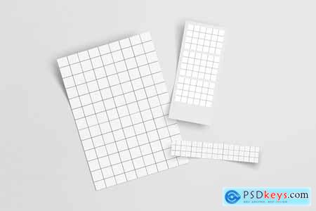 Paper and Photo Strip Mockup