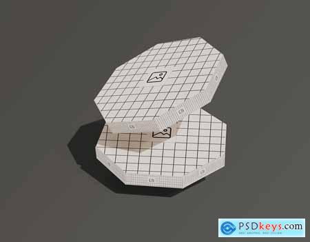 Octagon Pizza Box Mockup 001