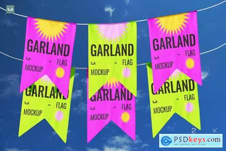 Garland Flag Mockup 001