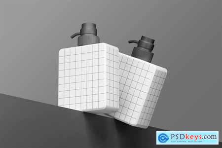 Square Pump Bottle Mockup 004