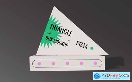 Triangle Pizza box Mockup 001