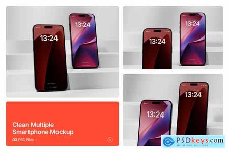Clean Multiple Smartphone Mockup