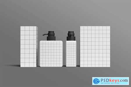 Square Pump Bottle Mockup 004