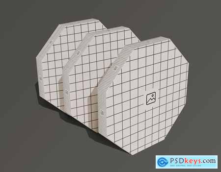 Octagon Pizza Box Mockup 001