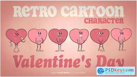 Retro Cartoon Character - Valentine's Day 56113802