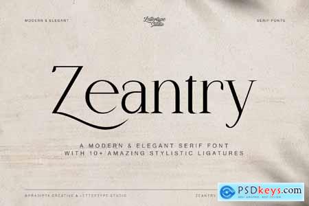 Zeantry a Modern & Elegant Serif