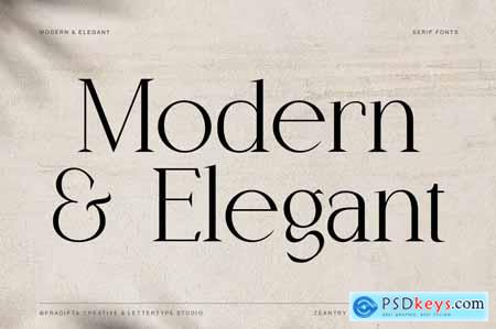 Zeantry a Modern & Elegant Serif