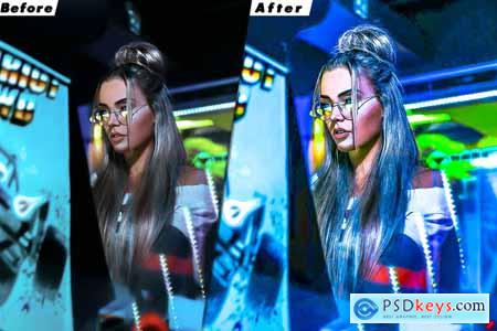 Neon Portrait Lightroom Presets & luts Premiere