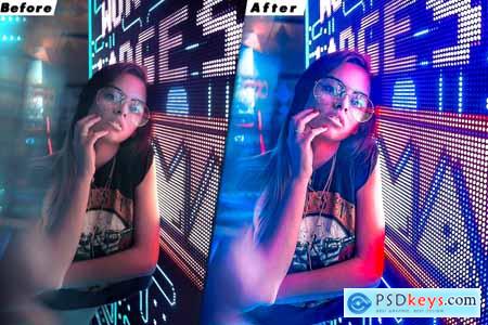 Neon Portrait Lightroom Presets & luts Premiere