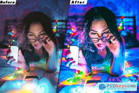 Neon Portrait Lightroom Presets & luts Premiere