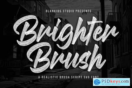 Brighter Brush a Realistic Brush Script SVG Font