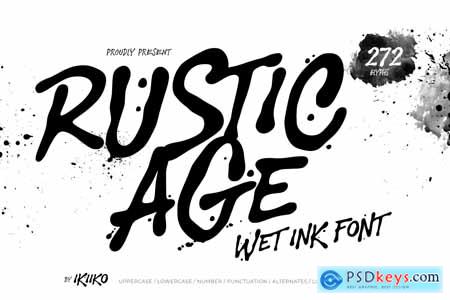 Rustic Age - Wet Ink Font