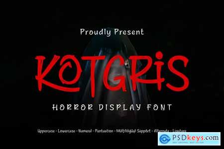 Kotgris - Horror Display Font