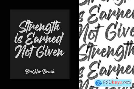 Brighter Brush a Realistic Brush Script SVG Font