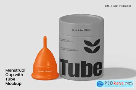 Menstrual Cup with Tube Mockup