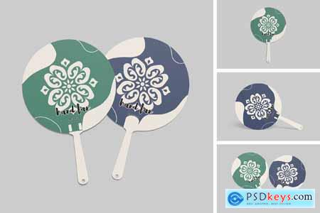 Hand Fan Mockup