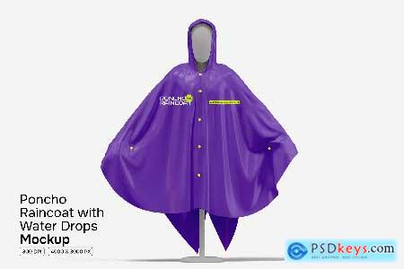 Poncho Raincoat Mockup