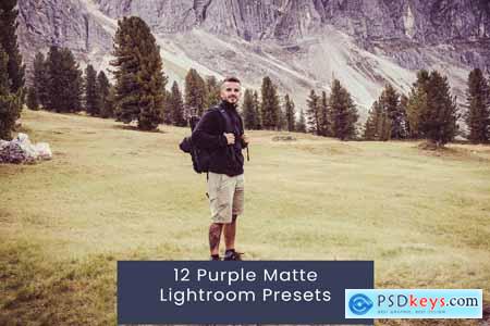 12 Purple Matte Lightroom Presets