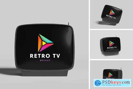 Retro TV Screen Mockup