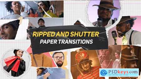 Ripped and Shutter Paper Transitions 56194530