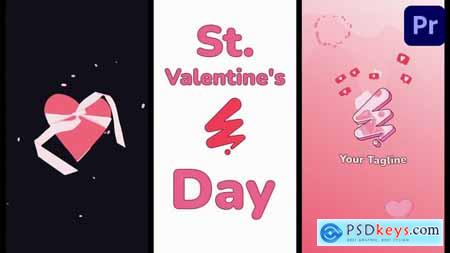 St. Valentine's Day Vertical Logo Premiere Pro MOGRT 56281269