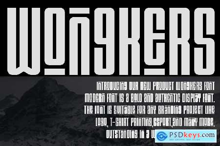 Wongkers - Modern Sans Serif Display Font