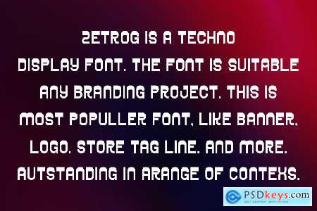 Zetrog - Futuristic & Tech Font