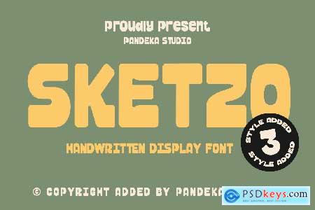 Sketzo - Retro Sans Serif Logo Font