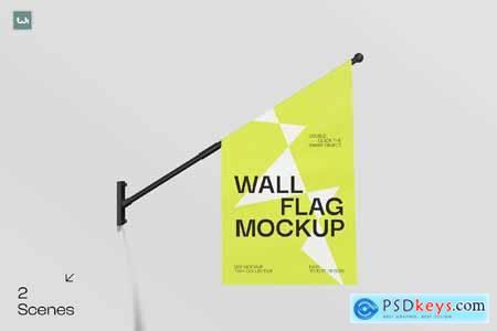 Wall Flag Mockup 002