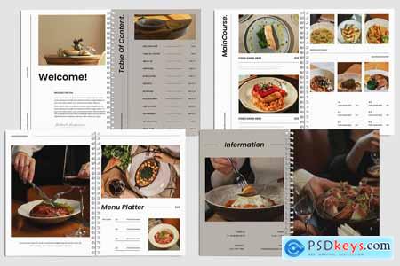 Simple Menu Book Template