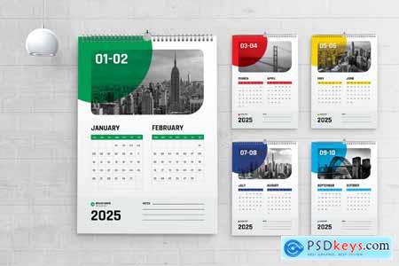 Modern 2025 Wall Calendar Design