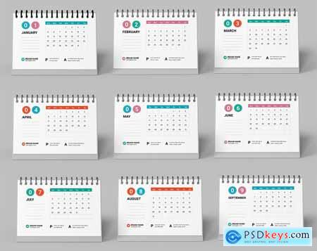 Modern 2025 Desk Calendar Design