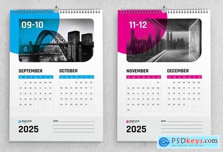 Modern 2025 Wall Calendar Design