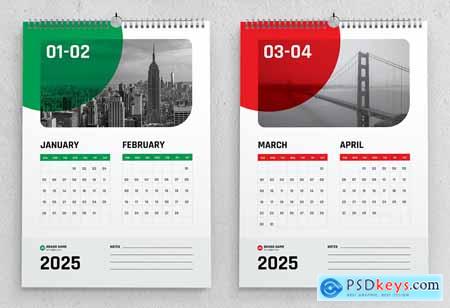 Modern 2025 Wall Calendar Design