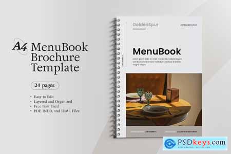 Simple Menu Book Template