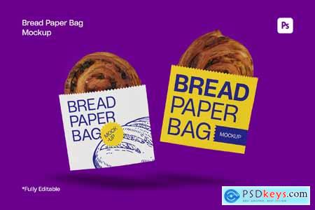 Bread Paper Bag Mockup