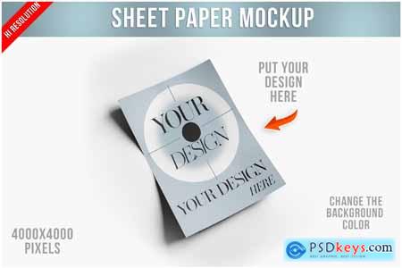 Sheet Paper Mockup