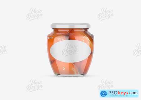 Peaches in Light Syrup Jar Mockup