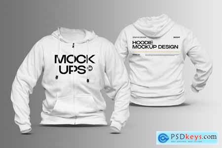 Unisex Hoodie Zipper Mockup