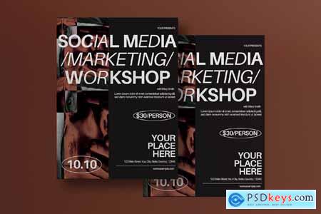 Black Social Media Marketing Workshop Flyer