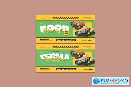 Green And Yellow Food Gift Voucher